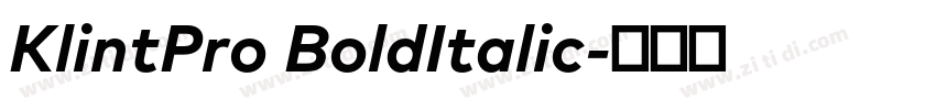 KlintPro BoldItalic字体转换